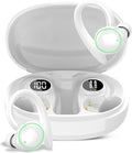 Wireless Earbuds, Bluetooth 5.4 Headphones Sport Over Ear Buds With ENC Mic | ENC Noise Cancelling Mic, 48H, Wireless Earphone With Earhooks, Stereo Deep Bass, IP7 Waterproof Headset for Workout, White by PEFUPEW
