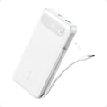Anker Power Bank, 20,000mAh Travel Essential, Built-in USB-C Cable(White) | 3-Port 87W Max Fast Charging Battery Pack, for MacBook, iPhone 16 / 15 Series, Samsung, Switch, and More by Unknown