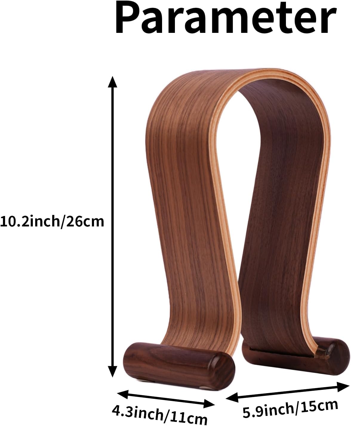 Wood Headphone Stand for Desk - Headset Holder Cute Gaming Wooden Headphones Hanger Hook Rack Base Storage Head Phone Accessories - Image 2