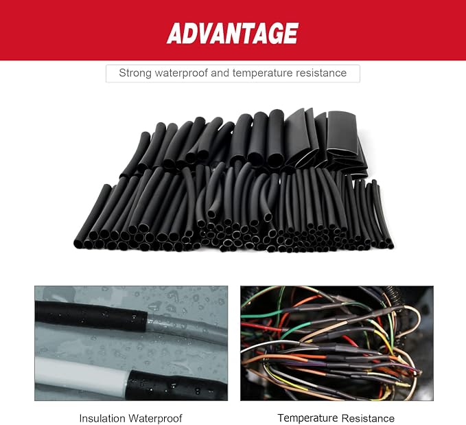 Nilight 130 Pcs 3:1 Heat Shrink Tubing Kit 6 Sizes with Storage Case | 1/2''-1/8'' 6-Size Dual Wall Adhesive Sleeve Tube Electrical Wire Cable Wrap Tube Assortment for Diy Wire Insulation - Image 6