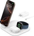 Belkin Qi2 Magnetic Wireless Charging Station, 3 in 1 Foldable Charger | MagSafe compatible, Apple Watch, AirPods, Qi2 certified, wireless charging station, travel stand by Unknown