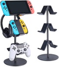 Controller Stand 3 Tier,Headphone Holder, Multi Adjustable Game Controller Headset Hanger for All Universal Gaming PC Accessories, Xbox PS4 PS5 Nintendo Switch(Smart Black) by KELJUN