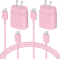 AISNI USB C Charger, 2 Pack 25W Type C Charger Fast Charging with USBC Chargers Cable 6 FT Android Phone Charge for Galaxy S25/ /S24/S23+/S22/S21/S20/Phone 17 16 15 Pro Max 16 15 Plus-Light Pink by AISNI