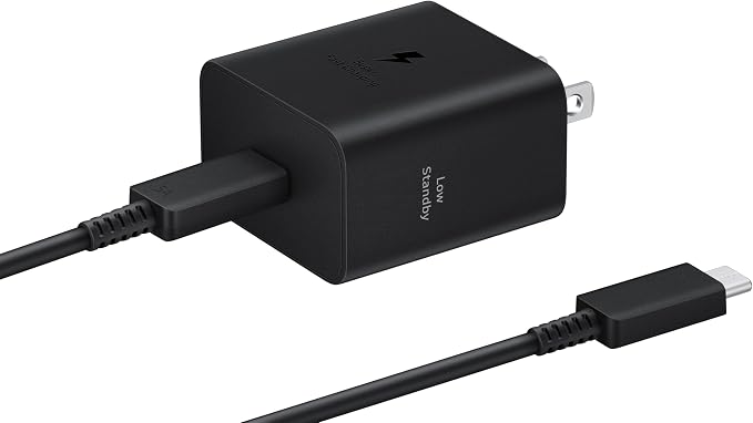 Samsung 45W Wall Charger Power Adapter with Cable Included, Black | Super Fast Charging For Galaxy Phones, Tablets and USB Type C Devices, Low Standby Power Consumption, EP-T4511XBEGU by Unknown