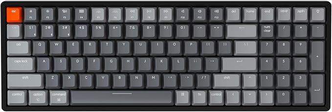 Keychron K4 Wireless Bluetooth/USB Wired Gaming Mechanical Keyboard, Compact 100 Keys RGB LED Backlit Gateron Brown Switch N-Key Rollover, Aluminum Frame for Mac Windows, Version 2 by Keychron