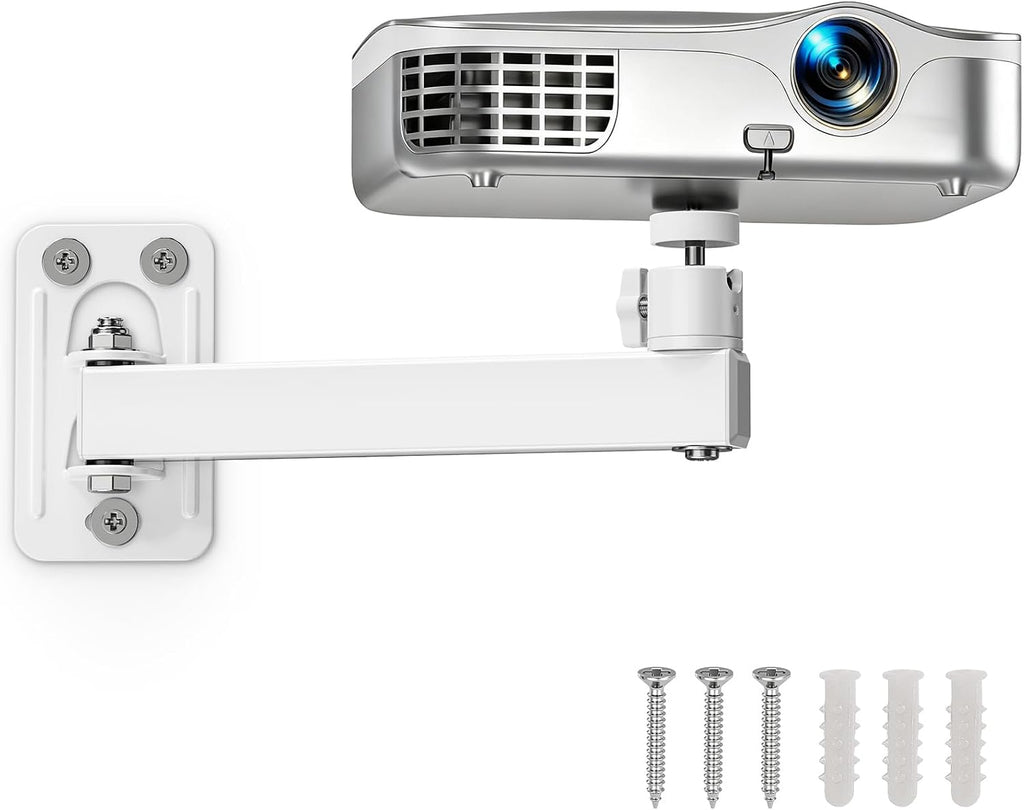 Projector Stand, Projector Wall Mount with 1/4-Inch Thread, White by BAISHUN