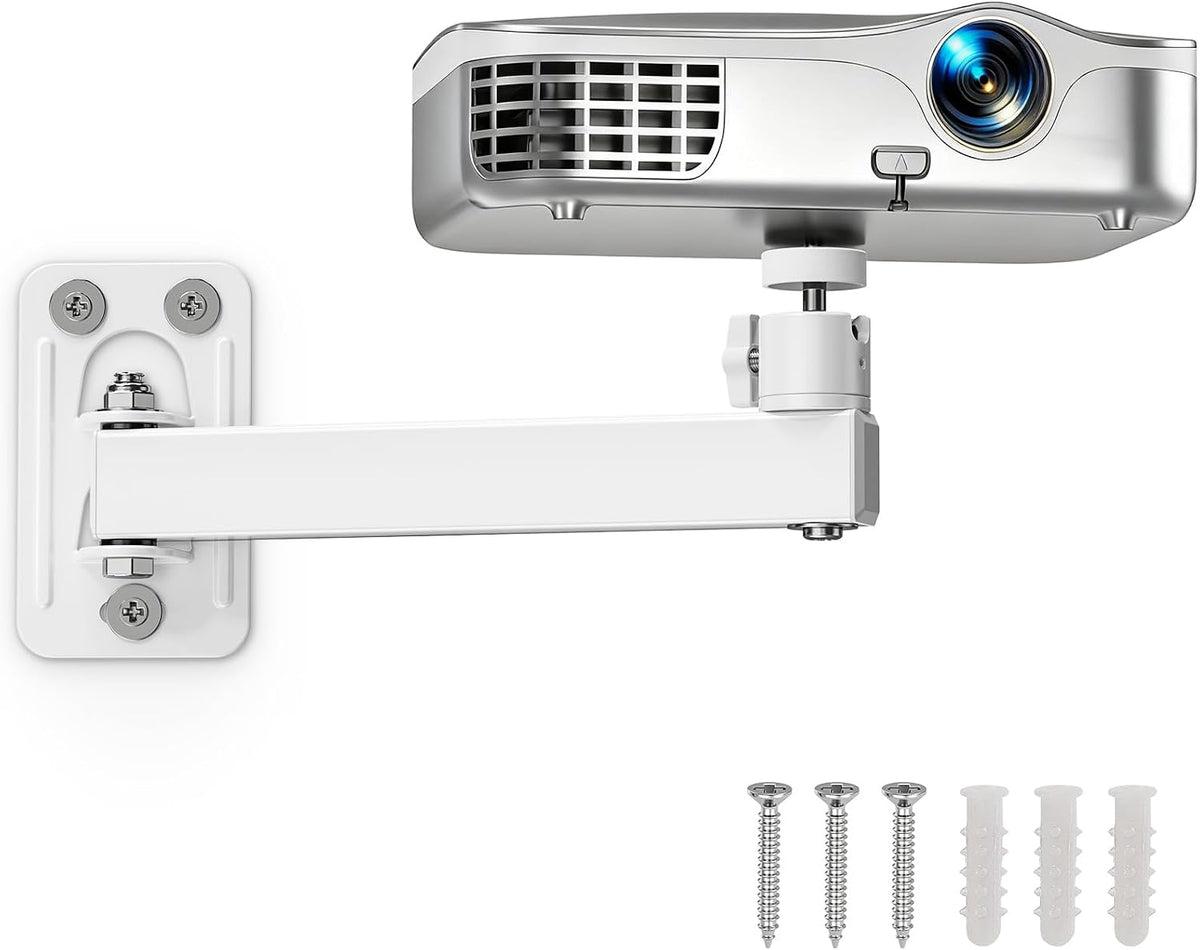 Projector Stand, Projector Wall Mount with 1/4-Inch Thread, White by BAISHUN