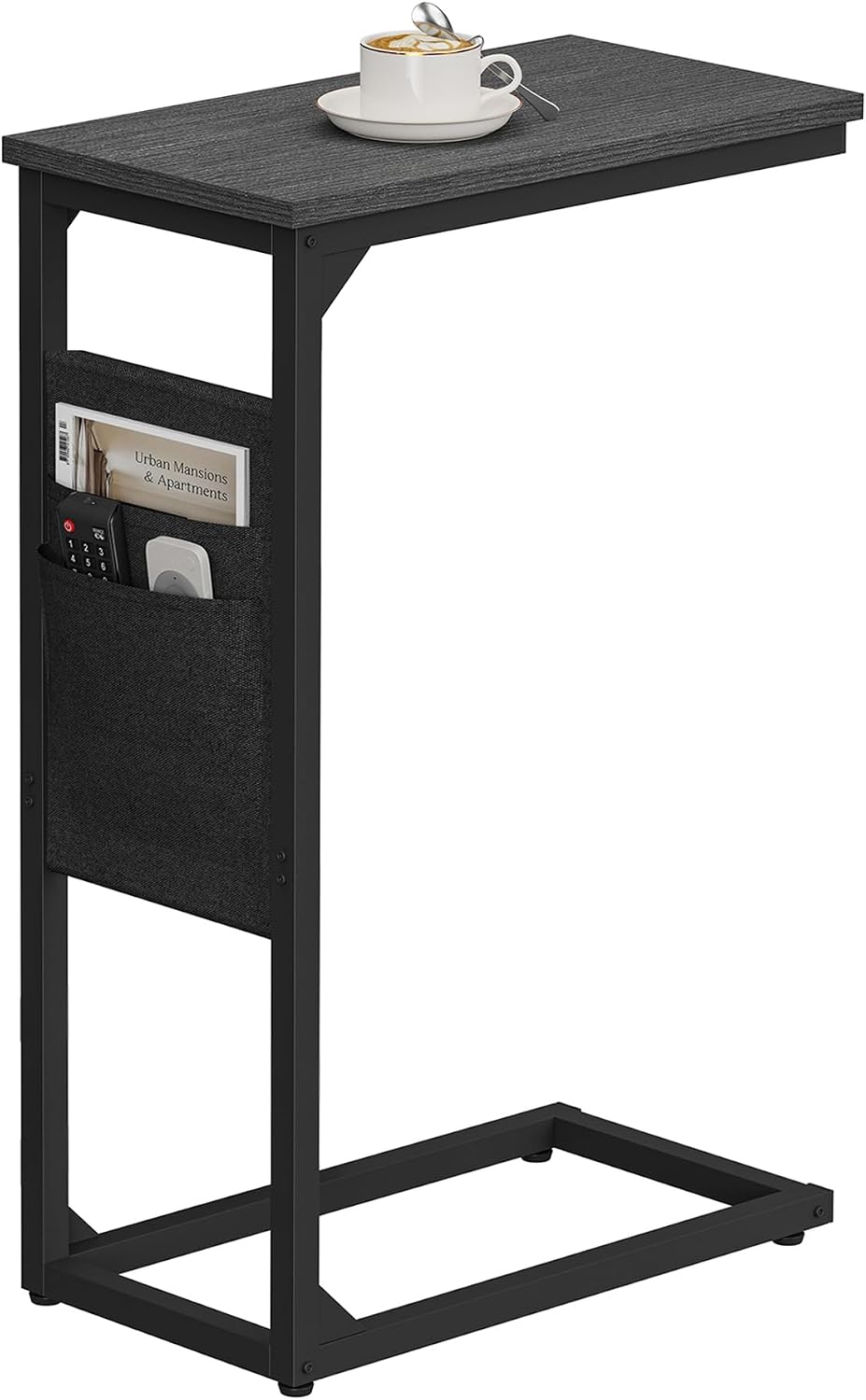 TUTOTAK C Shaped End Table, Side Table for Couch, Sofa Table by TUTOTAK