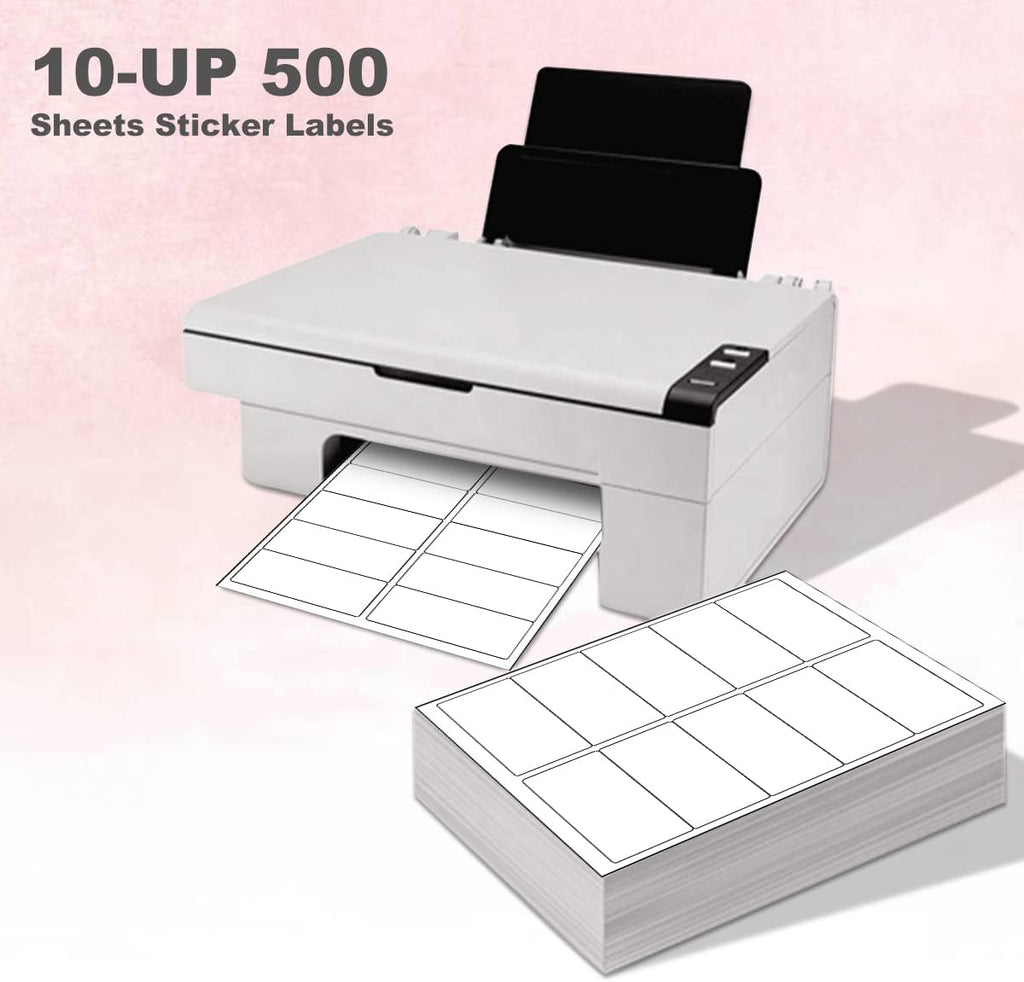 10-UP Address Labels,/Address Mailing Labels 500 Sheets Shipping Sticker Labels Compatible Laser/Ink Jet Shipping Labels(5000 Labels) - Image 2