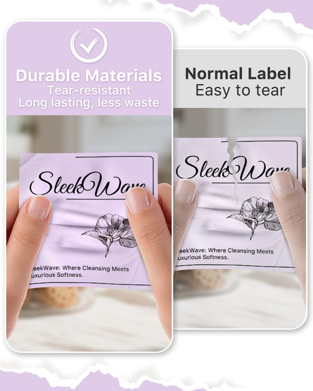 iEager Purple 3" x 3" Square Thermal Label Stickers, 500 Labels/Roll - Image 4