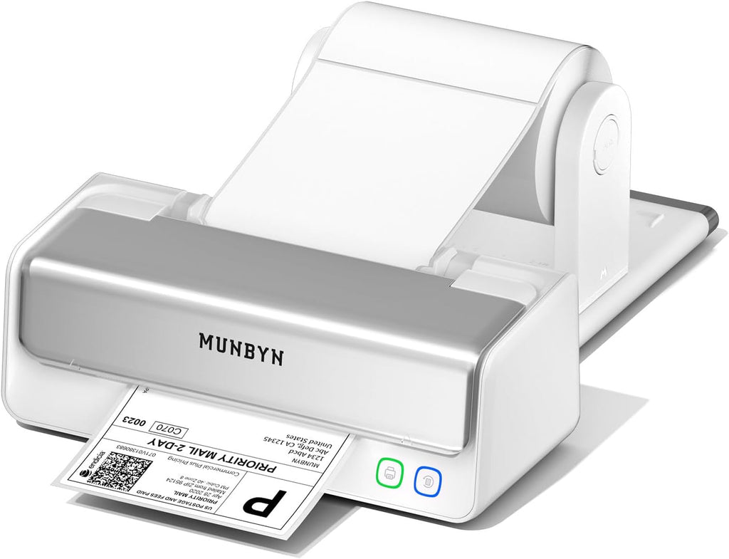 MUNBYN Bluetooth Thermal Label Printer with Paper Holder by MUNBYN