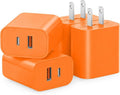 [4 Pack] USB C Charger Block Fast Charging Multiport Adpater [PD 20W USB-C & QC 3.0 USB-A Port] for iPhone 17/16/15/14/13/12/11/X/9, iPad, Galaxy, Google & More [Orange] by CXX
