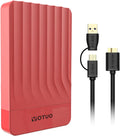 YOTUO 320GB External Hard Drive, Portable Storage Expansion HDD, USB 3.0 & USB-C for PC, Mac, Desktop, Laptop, Smartphone, PS4, Xbox One, Xbox 360, Office & Game, Red by YOTUO