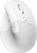 Logitech Lift Vertical Ergonomic Wireless Mouse - Off White | Connect via Bluetooth or included Logi Bolt USB-A receiver, quiet clicks, 4 of 6 buttons customizable, Windows Mac compatible by Unknown