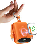 Portable Charger 10000mAh 22.5W Power Bank Built-in 2 Cables Keychain | Charge 5 Devices, TSA approved, Travel Fast Charging Battery Pack for iPhone Samsung Google Android & iWatch Charger, Orange by BLJIB