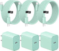 iPhone Charger Fast Charging 10FT iPhones 17 16 15 Charger | 3 Pack Type C Chargers USB C Charger for iPhone Air 17/17 Plus/17 Pro/17 Pro Max/16/16 Plus/16 Pro/16 Pro Max(Green) by STAKCYE