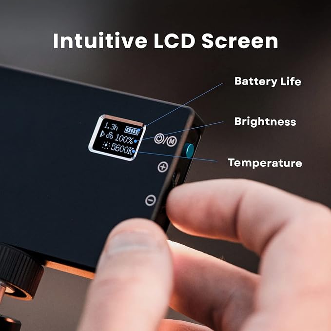 Lume Cube Bicolor Panel Mini LED Light for Professional DSLR Cameras | Adjustable Panel Mini, LCD Display | Photo and Video Lighting, Long Battery Life | Fits Sony, Nikon, Canon, Fuji, Panasonic - Image 5