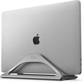 HumanCentric Vertical Laptop Stand for Desks Space Grey, MacBook Adjustable | Upright Adjustable Holder to Dock Apple MacBook Stand, and Other Laptops to Organize Work & Home Office, Automatic Grip by HumanCentric
