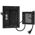 FORGING MOUNT in-Wall Cable Management Kit with Recessed Power Outlet Box,Cord Hider for Wall Mounted TV,Brush Plate,9.3ft Cord,–Easy,Safe Management for Organized TV and Home Theater Setups-Black by FORGINGMOUNT