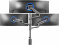 VIVO Pneumatic Arm Triple Ultrawide Monitor Wall Mount for Up to 49 inch Screens with Height Adjustment, Heavy Duty, Holds 3 Ultra Wides Up to 35.2 lbs, Black, MOUNT-VW300D by Unknown