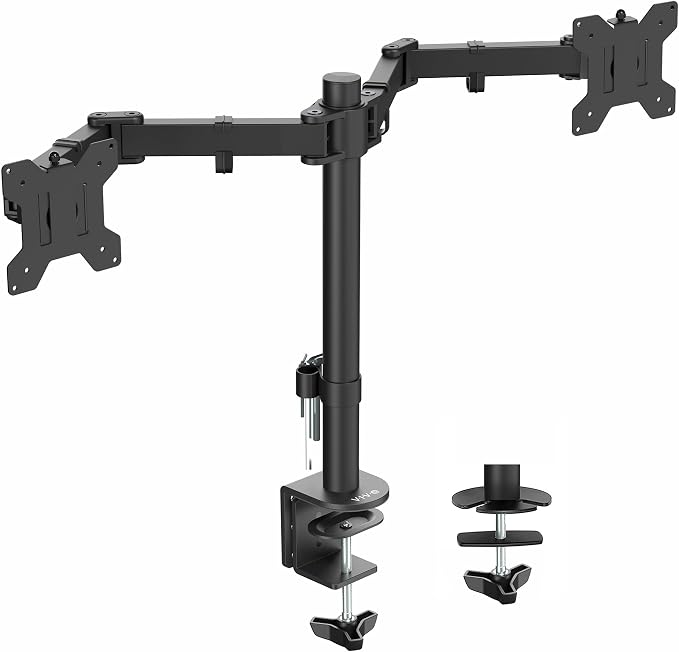 VIVO Full Motion Dual Monitor Desk Mount Clamp Stand VESA, Double Center Arm Joint, Holds 2 Screens up to 34 inches, STAND-V102D by Unknown