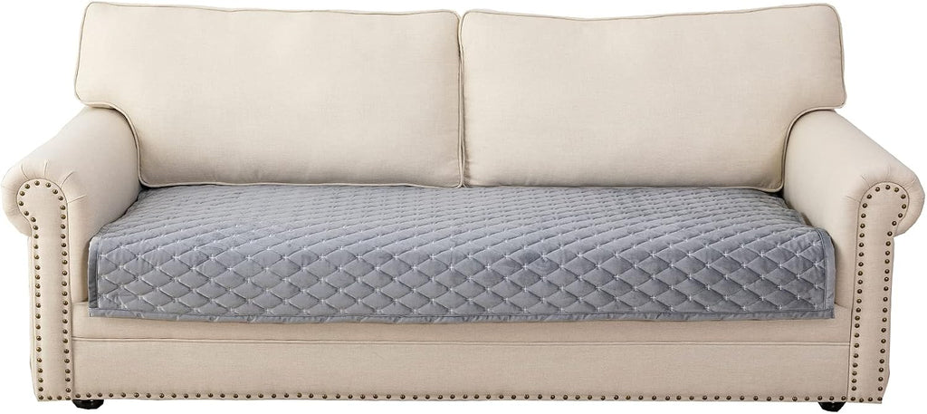 Velvet Sectional Couch Covers for Dogs,Light Gray,1PC,36''x70'' by Eismodra