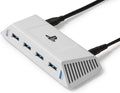 PowerA 4-Port USB 5Gbps Hub for PlayStation®5, USB 3.2, AC Powered, Weighted Base, Officially Licensed by PowerA