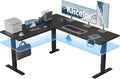 Klicelor L Shaped Standing Desk 63 x 55 Inch, Electric Height Adjustable Corner Desk for Home Office Workstation, Ergonomic Sit Stand Computer Table with Memory Controller, Black by Unknown