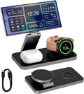 3 in 1 Foldable Magnetic Wireless Charging Station for Samsung | Fast Wireless Charger Stand for Galaxy S26 Ultra/S25/S24, Z Fold 7/Flip 7, Galaxy Watch Ultra/8/7/6, Buds 3 Pro by Unknown