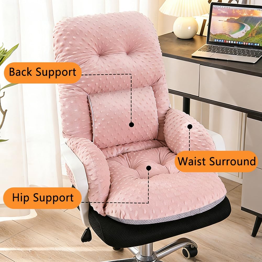 Office Chair Cushions with Armrest，Non-Slip Rocking Chair Pad with High Back Support for Dining Dorm Floor Car Office Patio - Image 3