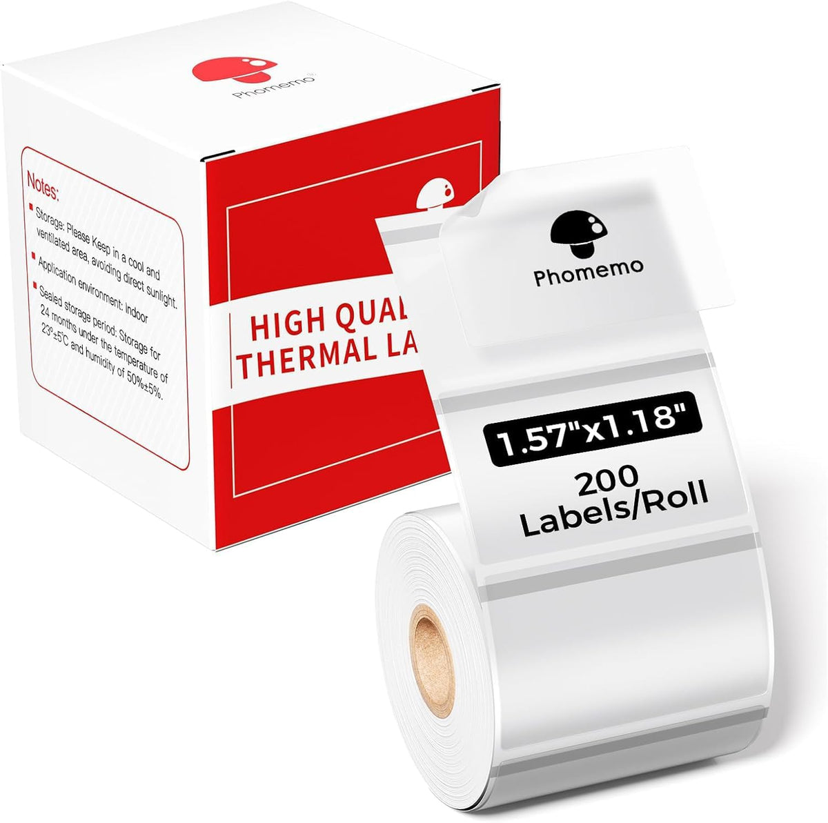 Phomemo Frosted Thermal Labels, 1.57"x1.18", for M110/M100/M220, 230 PCS by Phomemo