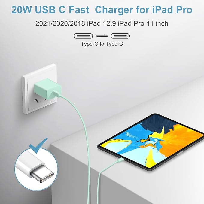 iPhone Charger Fast Charging 10FT iPhones 17 16 15 Charger | 3 Pack Type C Chargers USB C Charger for iPhone Air 17/17 Plus/17 Pro/17 Pro Max/16/16 Plus/16 Pro/16 Pro Max(Green) - Image 6