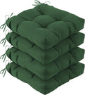 IASEAHK Outdoor Chair Cushions Set of 4, 19" x 19" x 5", Waterproof Outdoor Seat Cushions for Patio Furniture, Fade-Resistant Patio Chair Cushion, Dining Wicker Chair Pads for Porch Garden, Dark Green by IASEAHK