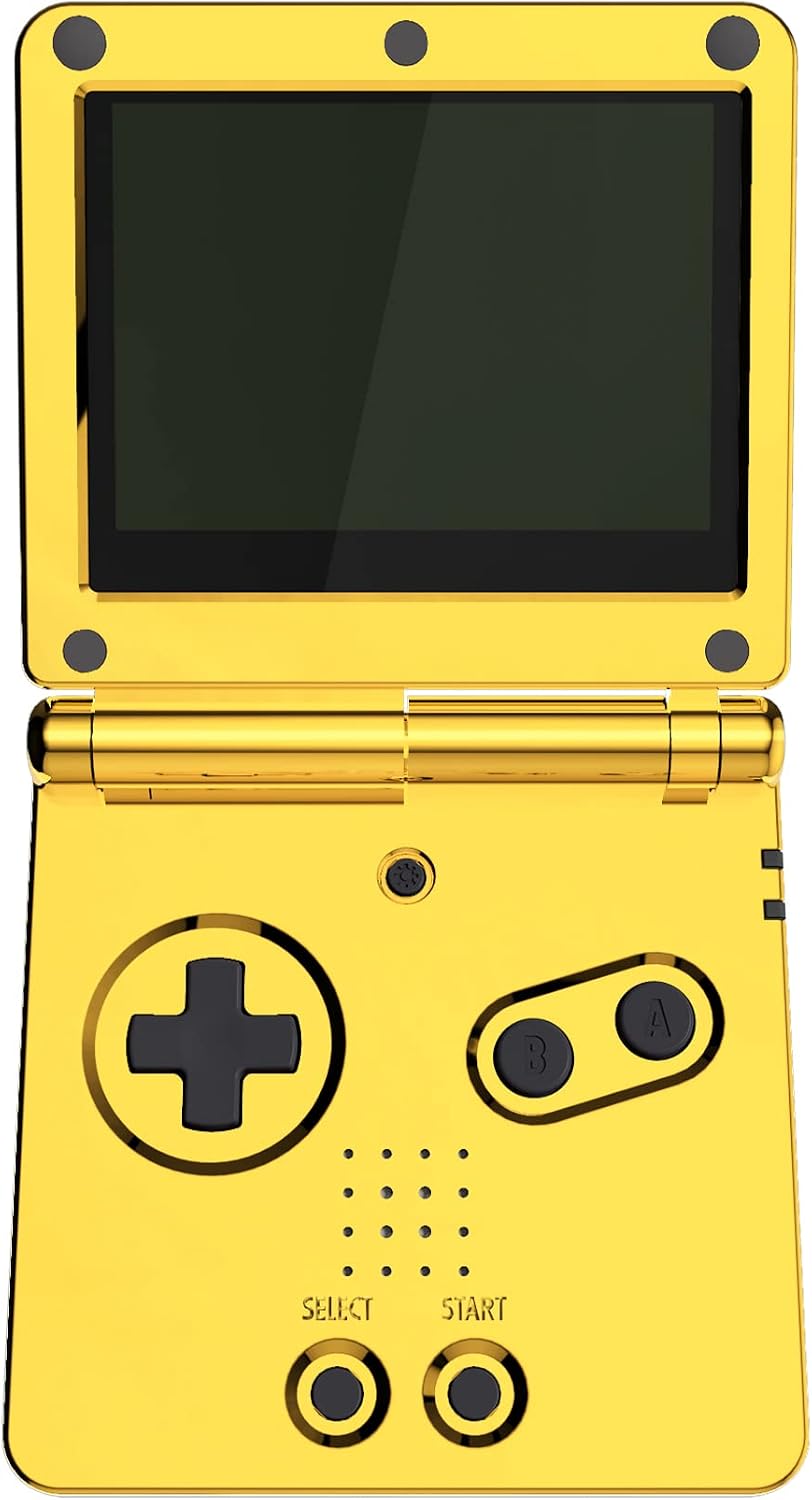 IPS Ready Upgraded eXtremeRate Chrome Gold Glossy Custom Replacement Housing Shell for Gameboy Advance SP GBA SP – Compatible with Both IPS & Standard LCD – Console & Screen NOT Included - Image 4