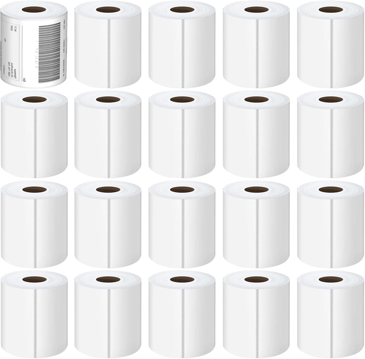 4x6 Thermal Labels 20 Rolls - 5000 Labels, Industrial Labels Direct Thermal Perforated Postage Shipping Label for Rollo, Zebra, MUNBYN and Polono Thermal Printer (NOT for DYMO) by Muotich