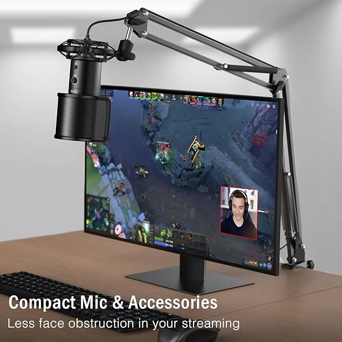FIFINE T683 USB Microphone Kit with Arm Stand for Podcast, Recording | Studio Mic Bundle for Twitch Discord, Condenser Mic Set for YouTube Zoom, Mute Button & Gain, USB C & A Plug - Image 7