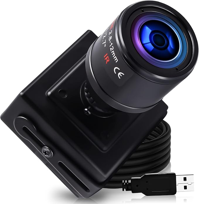 ELP Sony IMX323 Sensor Low Light Mini USB Camera with Microphone Manual Zoom 2.8-12mm Lens H.264 0.01LUX UVC USB2.0 Video Webcam Home Surveillance PC Camera for Laptop, Computer, Raspberry Pi - Image 9
