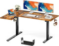 Muvai 71 Inch L Shaped Standing Desk Adjustable Height with Cable Management Tray,Gaming Electric Corner Standing Desk, Sit Stand Computer Table with Reversiable Splice Board, Rustic Brown by Unknown