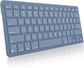 OMOTON Wireless Keyboard for Mac, Bluetooth Stable, No Numpad, Travel Size | macOS Hotkeys, AAA Battery Powered, Compact Portable for Coffee Shop Office, Ergonomic for MacBook Pro/Air/Neo/iMac, Blue by OMOTON