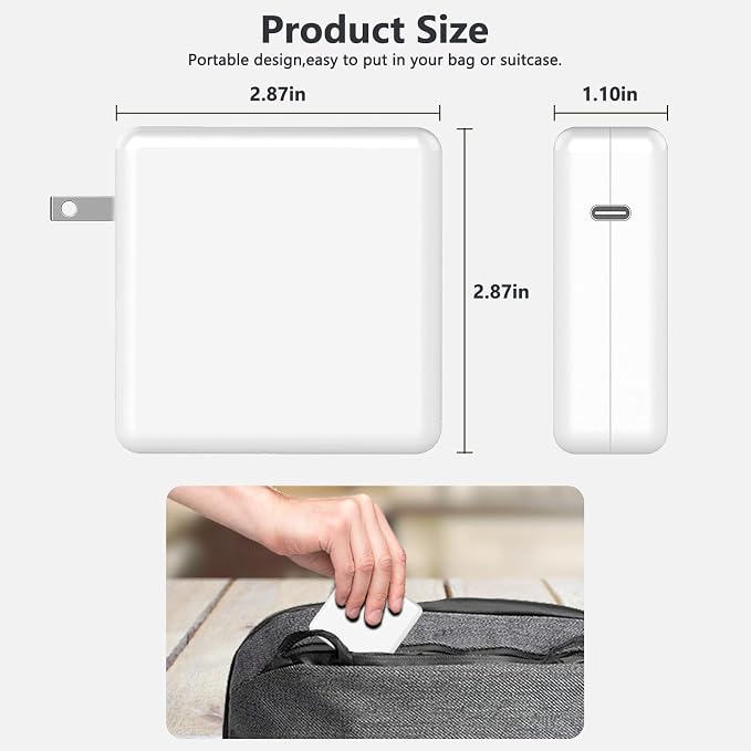 JEIBAO Mac Book Pro/Air Charger - 100W USB C Fast Charger Compatible with MacBook Pro/Air, M1 M2 M3 M4 M5, ipad Pro and All USB-C Laptops and Phones, 6.6ft Charger Cable - Image 6
