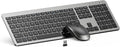 seenda Wireless Keyboard and Mouse Combo, Slim Full-Size Design | Quiet typing and mouse clicks, 2.4G USB receiver, and adjustable DPI mouse for Windows PCs/laptops. Color: Grey & Black by seenda-JustBeYourself