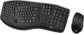 Adesso WKB-1600CB TruForm Wireless Ergonomic Keyboard & Optical Mouse Combo | Media, Split Design, Adjustable DPI, 24 GHz RF Technology, Multimedia Hotkeys by Adesso