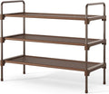 Kitsure Shoe Rack for Closet, Shoe Storage, 27.6" Wide - 3 Tiers, Brown | Shoe Organizer for Closet, Entryway, Living Room, Space-Saving Shoe Shelf, Sturdy Zapateras Organizer by Kitsure