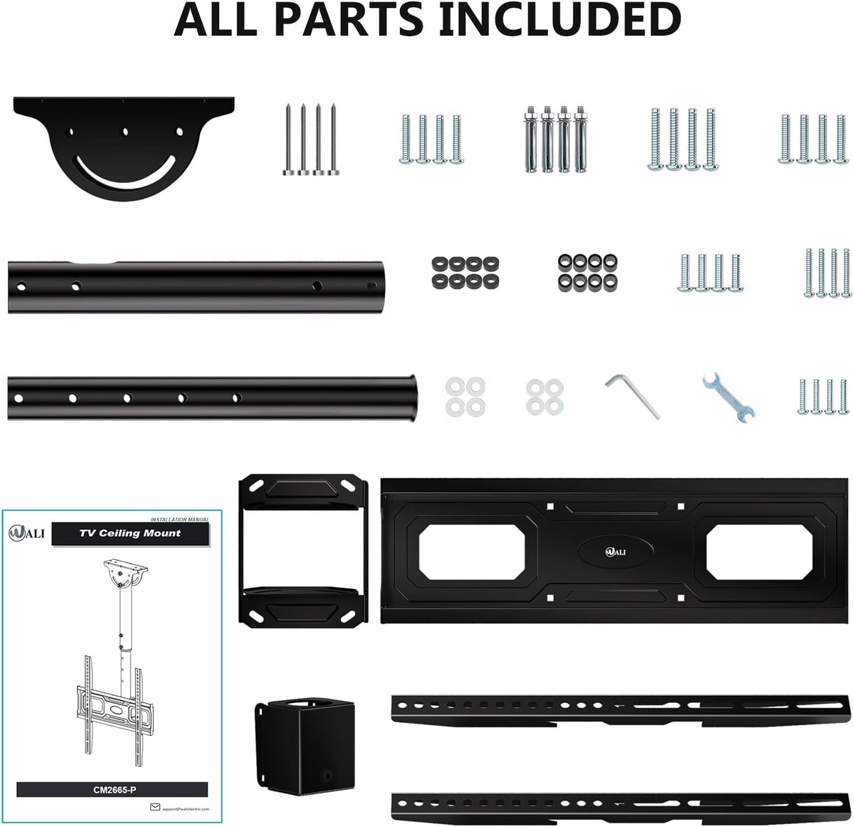 WALI Ceiling TV Mount for Most 26-65 inch LCD LED OLED 4K TVs, up to 99 lbs - Image 9