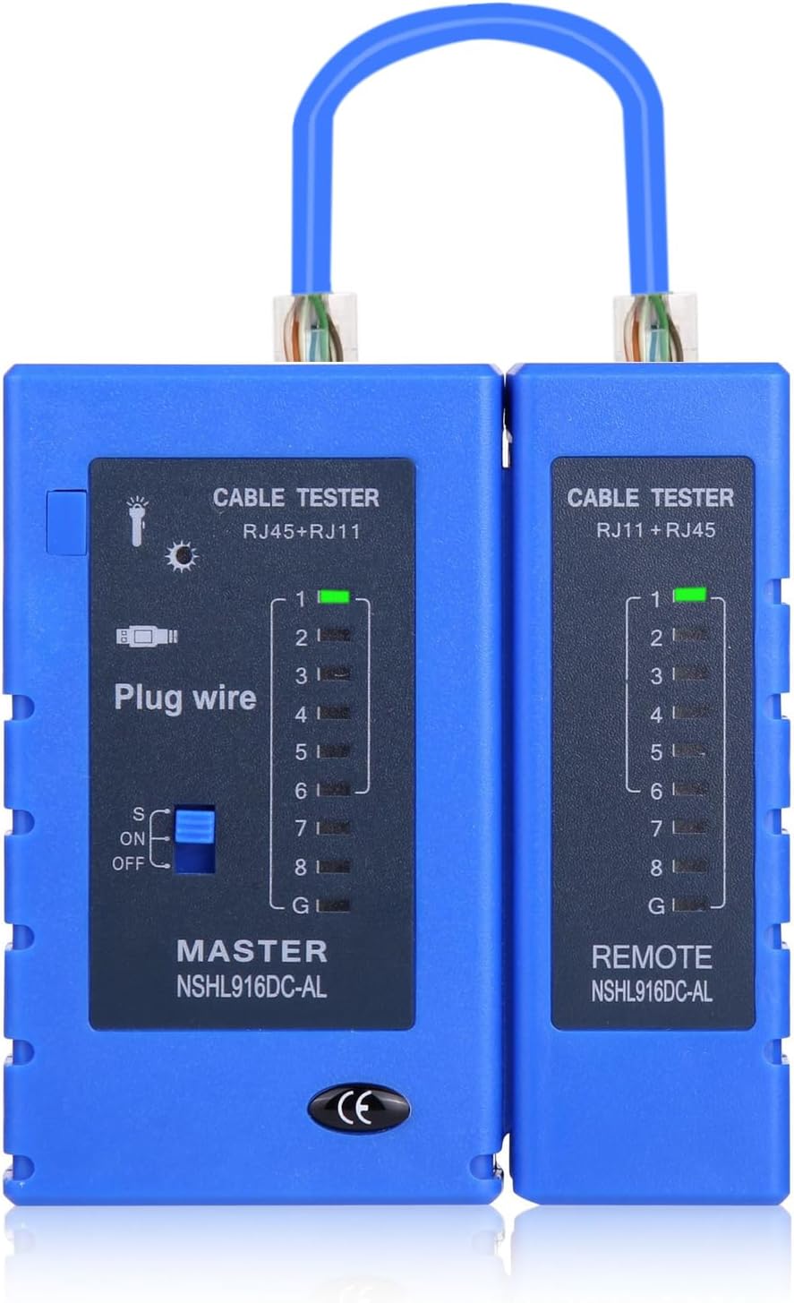 RJ45 Crimp Tool Kit All-in-One Ethernet Crimper Cat6 Cat5 Cat5e Crimping Tool with Network Cable Tester, 50-Pack Cat5e RJ45 Connector, 50-Pack Connector Boots - Image 8