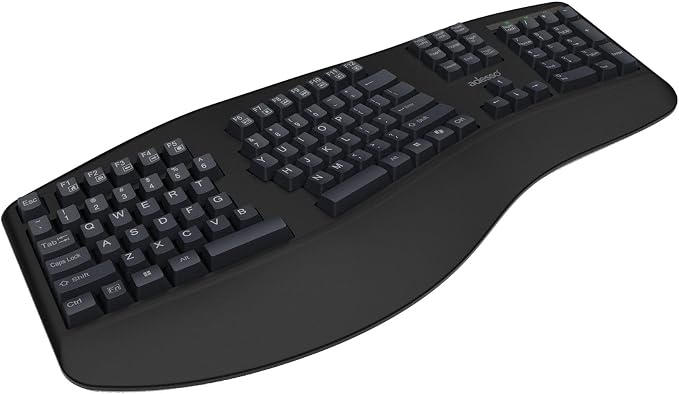 Adesso EasyTouch 150 Wired Mechanical Keyboard, Integrated Palm Rest | Ergonomic, Cherry MX Brown Switches, Dedicated Copilot AI Hotkey, Full-Sized Layout with Numeric Pad, Comfortable Typing - Image 2