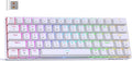 DIERYA DK63 60% Wireless Mechanical Gaming Keyboard | Bluetooth/2.4G/Wired Keyboard | RGB Backlit Compact 63 Keys Mini Office Keyboard | with Blue Switch | for Windows Laptop PC Gamer Typist-White by DIERYA