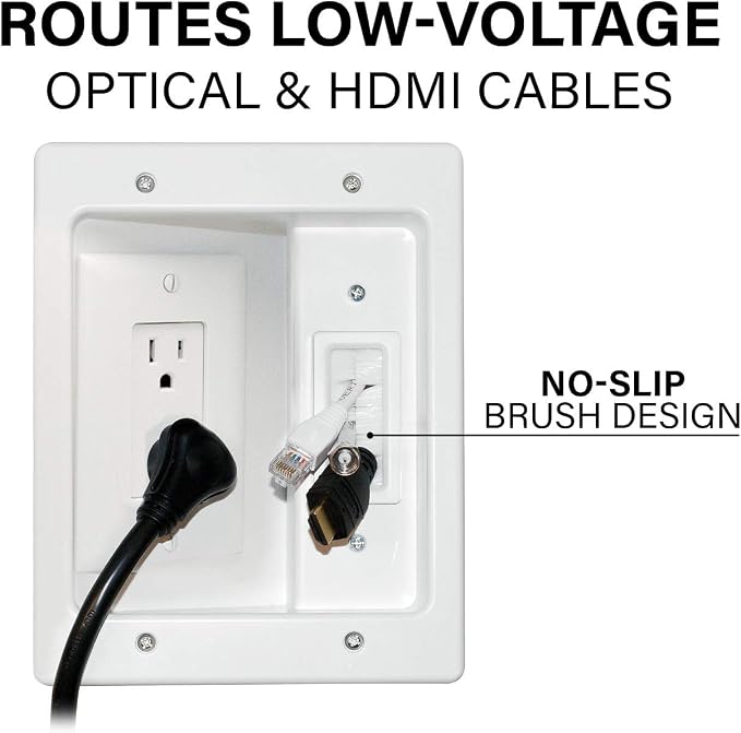 SANUS Ultimate in-Wall Cable Management Kit for Mounted TV & Soundbar - Includes Soundbar & TV Wire Management - Conceals Power, HDMI, Optical, and Low-Voltage Wires Behind Wall Model: WSIWPSB1 - Image 8