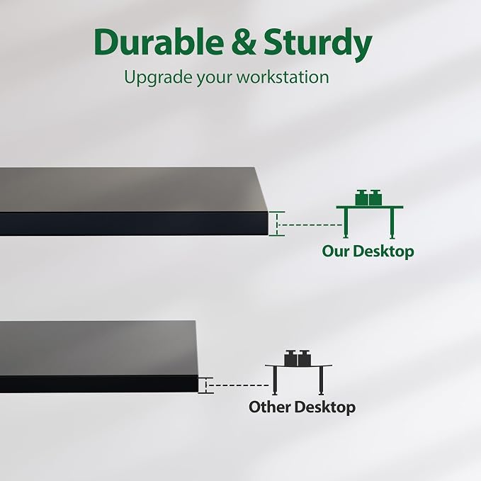 Agilestic 71 * 32 Inch Height Adjustable Electric Standing Desk, Black | Sit Stand Up Computer Desk, Memory Presets, Stable Steel Frame,154 lbs, Easy Assembly, Splice Board, Long desk, Home Office - Image 5