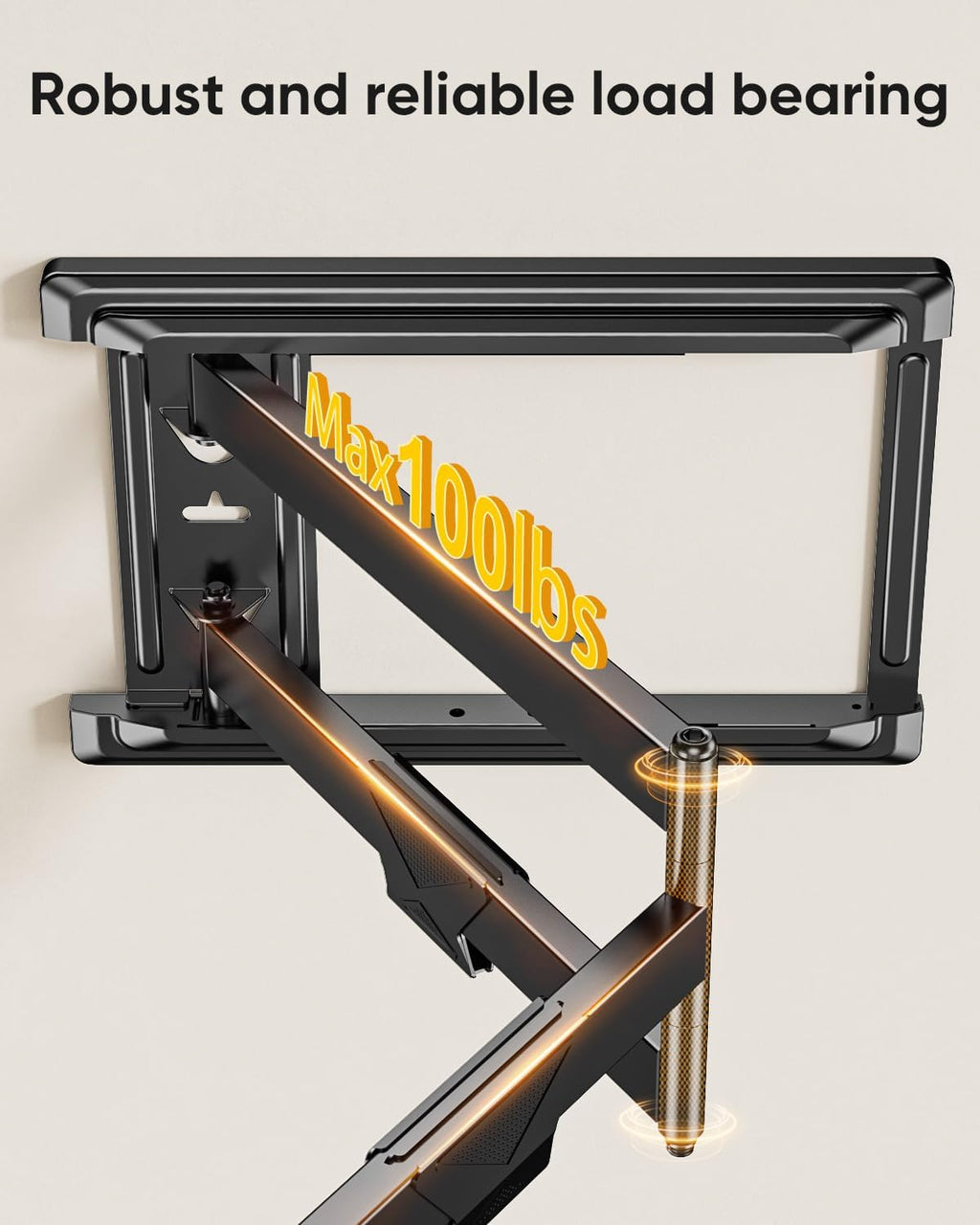 FORGING MOUNT Long Arm TV Mount for Most 37-75 Inch TVs up to 100lbs - Image 7
